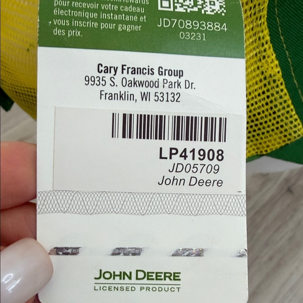 John Deere Green and Yellow Mesh Cap Trucker Hat - Picture 8 of 9